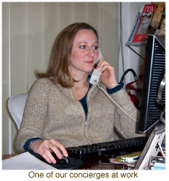 A concierge at work.
