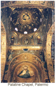 Byzantine chapel in the castle of Sicily's Norman kings.